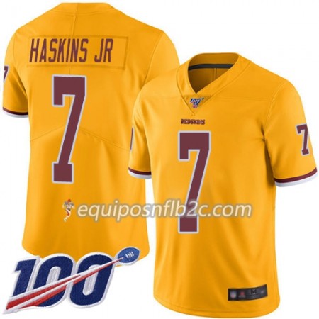 Camiseta Hombre NFL Washington Redskins Dwayne Haskins Jr 7 Nike Amarillo 100th